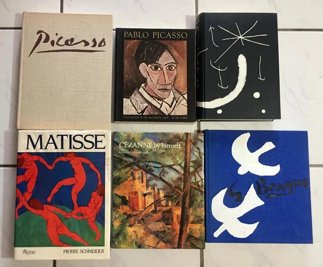 Lot 6 Art Books 2 by Picasso MIRO S.Braque Matisse CEZANNE: Lot of 6 Beautiful Art Books : 2 by Picasso, MIRO, S.Braque, Matisse, CEZANNE . Very good to excellent condition ,please see pictures.IN house shipping.