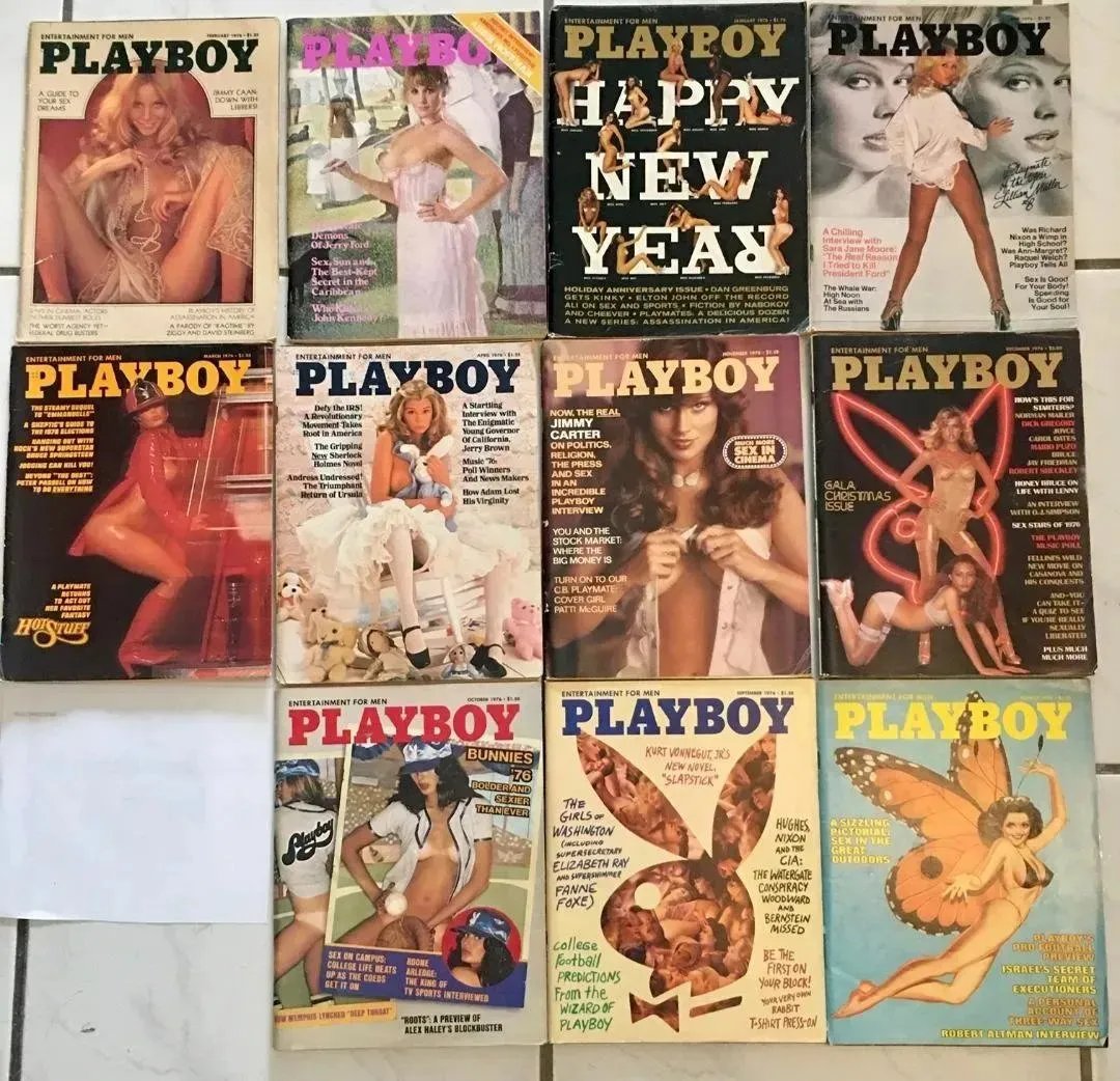 Playboy Magazine 1976 Year 11 Magazines lot: Playboy Magazine 1976 Year 11 Magazines lot , In very good condition,no missing pages. In house shipping