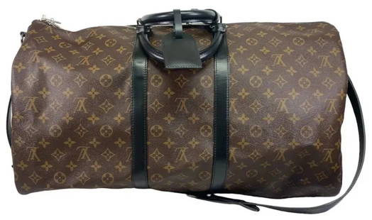Authentic LOUIS VUITTON Keepall Bandouliere 55 Monogram Macassar Travel Bag: LOUIS VUITTON.Keepall Bandouliere 55Monogram Macassar Travel Bag.Size - Long - 21.7".Dept - 9.4".Height - 12.2".Condition -Bag is in a Great Cosmetic Condition!Has Some Light Sing of Normal Use.Bag Ha