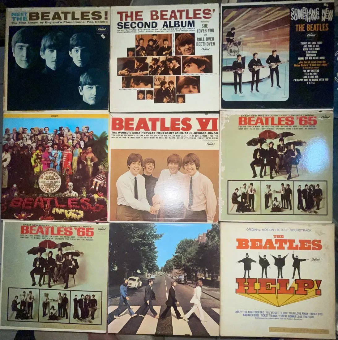 Lot Of 9 First Beatles Records 1960s Meet The Beatles Second Album Auction