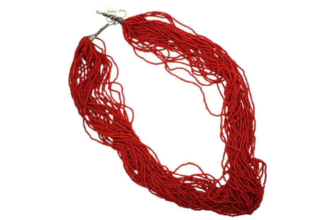 Navajo Style Red Coral Beads. Ladies Necklace || 191 Grams | 32" inches (1 of 4)