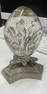 Large Murano Italy Art glass paperweight on metal pedestal 8” tall