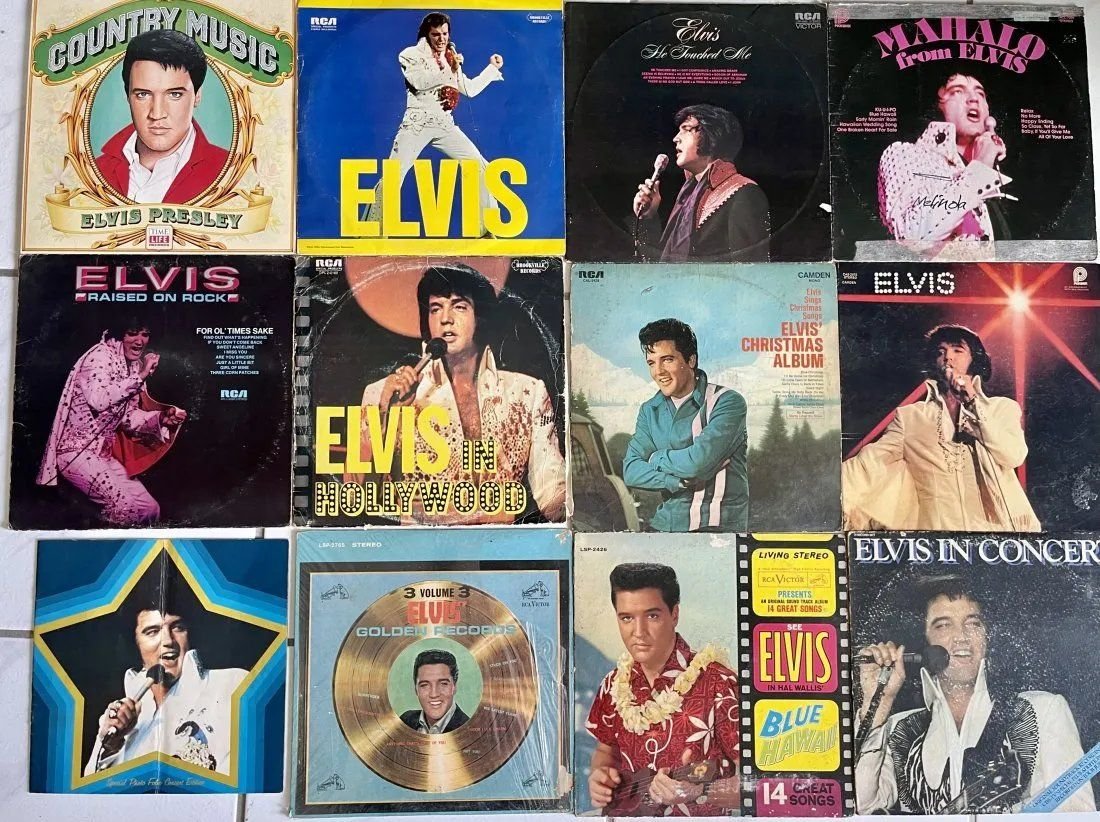 Group of 12 Elvis Presley LP Vinyl Records Albums & Special Photo Folio Concert Edition (1 of 20)