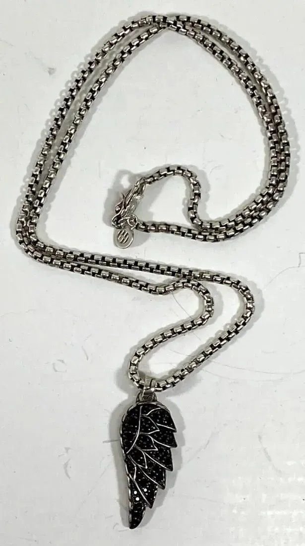 Vintage John Hardy 0.50 CTW Black Sapphire Eagle Wing Sterling Silver Pendant (1 of 8)