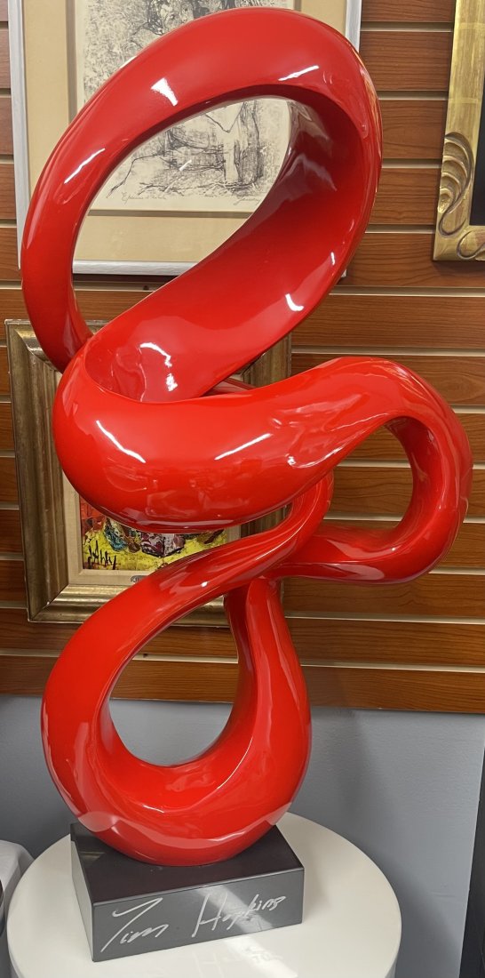 TIM HOPKINS LARGE Modern Red Figural Statue 38” tall (1 of 4)