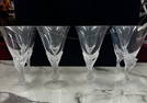 Set of 8 Sasaki Wings Clear Frosted Bird large Wine Glasses