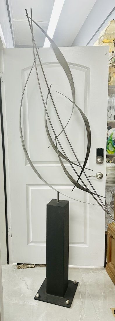 LARGE MODERN WELDED METAL ABSTRACT OUTDOOR SCULPTURE (1 of 5)