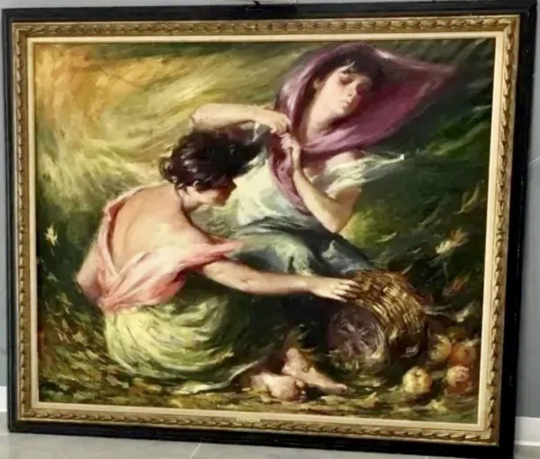 Gonzalez Carbonell 20th Cent. Spain listed Large Oil on Canvas Portrait (1 of 7)