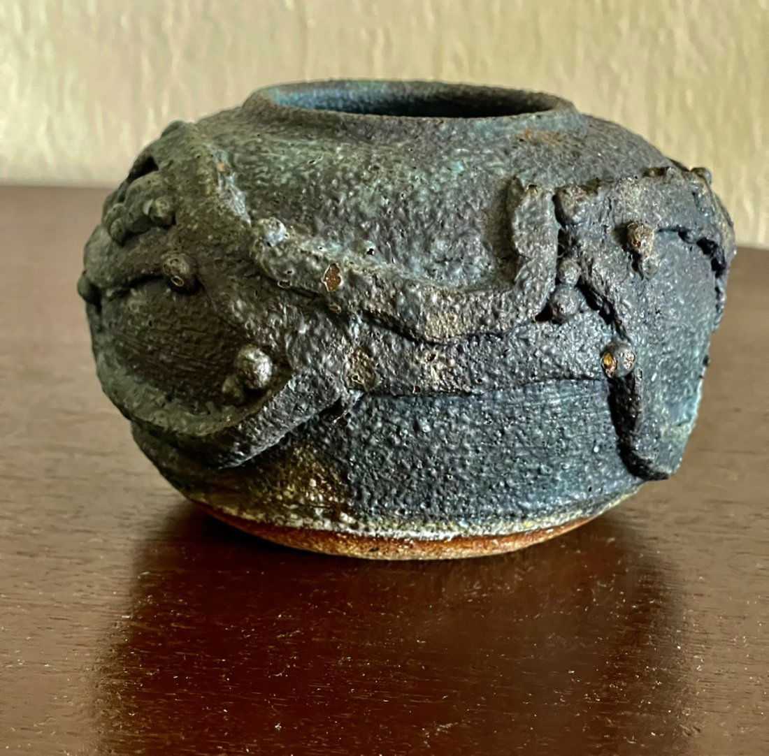 Eric Paul Kinsey Carved Jar bowl Studio Art Pottery Japanese Style (1 of 9)