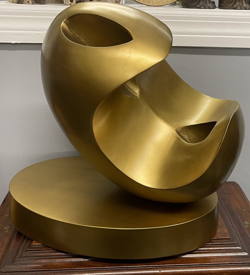 RESTORATION HARDWARE Modern  "BRASS ABSTRACT SCULPTURE" (1 of 8)
