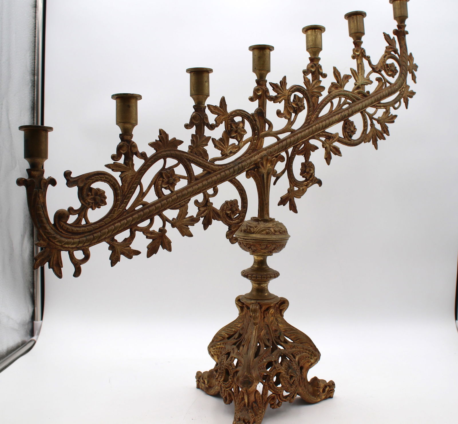 2 (pair) Antique French candlestick holders 1800s. Made of bronze (1 of 16)