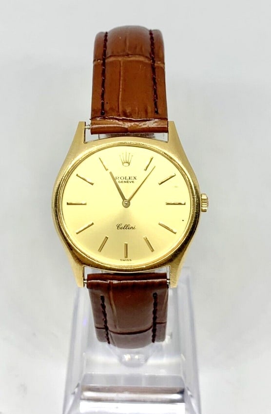 Rolex Cellini 3806 32mm 18k Gold Manual Men's Watch (1 of 11)