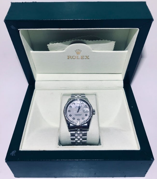 Rolex Men's Datejust 36mm Jubilee Steel Watch Diamonds Bezel w/Mother Pearl Dial (1 of 11)