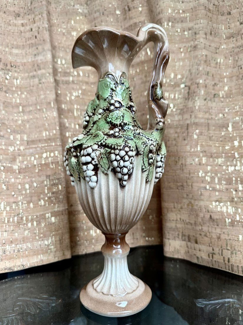 Vintage Arnels Majolica Grape & Leaves Pitcher/Vase (1 of 4)