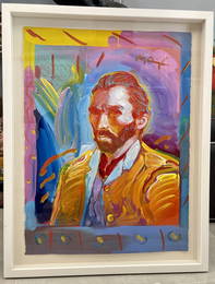 Peter MAX VAN GOGH Acrylic on Paper Large PAINTING