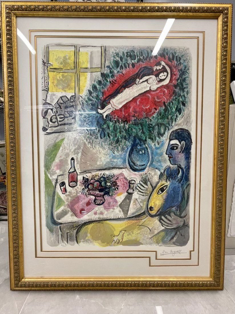 Mark Chagall Russian/French Large Lithograph 45 in x 34 in. limited edition 21/200 (1 of 9)