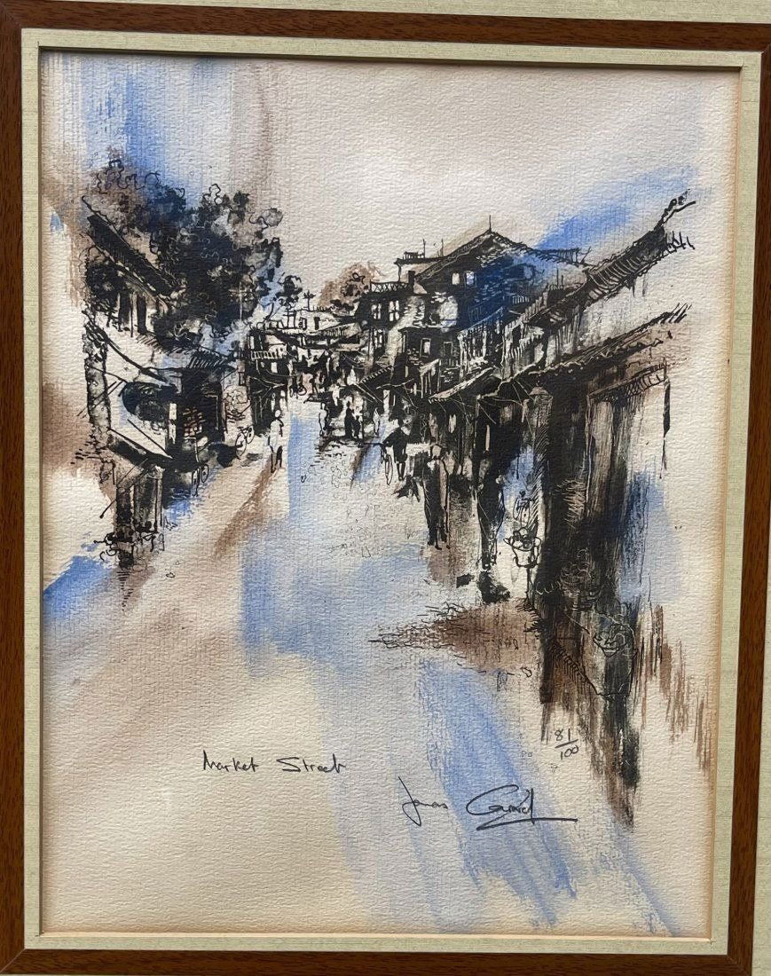 Original Lithograph HAND PAINTED, NUMBERED AND SIGNED BY JONAS GÉRARD 81/100 (1 of 7)