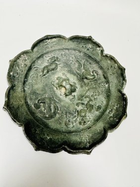 Unique Antique Chinese Bronze Mirror With various types of Creature’s