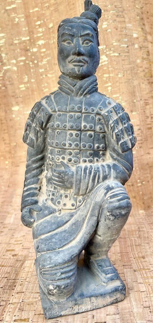 ANTIQUE Oriental Stone Figurine Warrior SAMURAI (1 of 9)