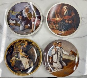 Set of 4 Norman Rockwell Collector's Plates