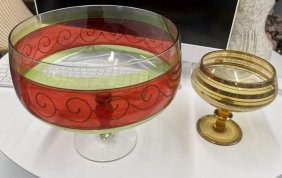 Lot of 2 Venetian Glass bowls