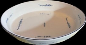 ANTIQUE Porcelain De Paris FRACE Large BOWL  12.5 x 9 x 2.5 in.