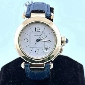 Cartier Pasha 1991 18k gold 38mm automatic watch