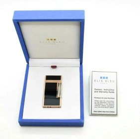 Elie Bleu Rose Gold F-1 Wide Cigar Lighter Flame