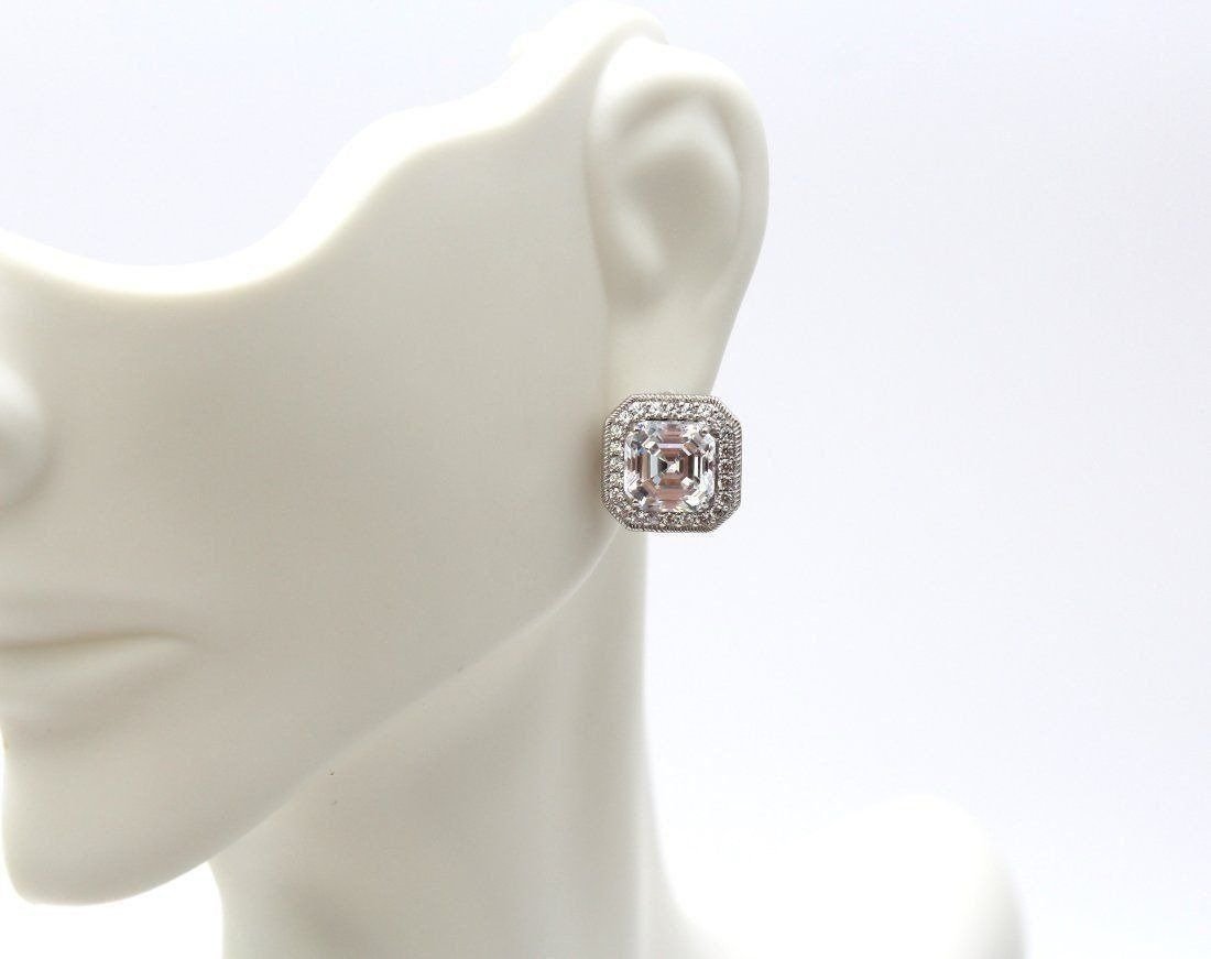 5CT Cubic Zirconia Judith Ripka Sterling Silver Earrings (1 of 6)