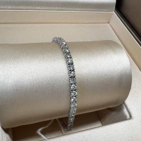 Women's Bracelets TW 4.9 cts Diamond Round GH SI, w/g 14k