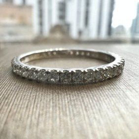 Women's Ring TW 0.57 cts GH SI Natural Diamond Round WG14K