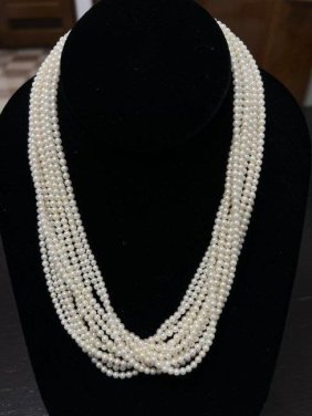 PEARL NECKLACES WITH DIAMONDS 0.6 CTS GH SI1, YELLOW GOLD 18K