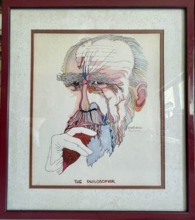 Ferdie Pacheco (1927 - 2017, American) “THE PHILOSOPHER " Signed A/P lithograph