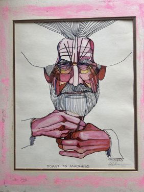 Ferdie Pacheco (1927 - 2017, American)"Toast to madness" Signed lithograph 41/100