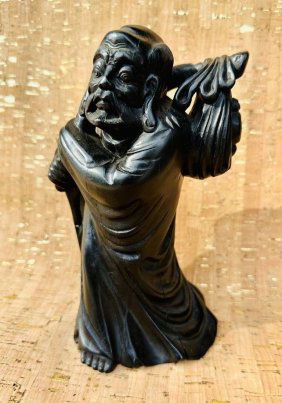Antique Chinese Carved Agarwood Figure of Man