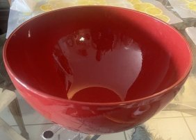 WAECHTERSBACH Germany RED CERAMIC Large BOWL