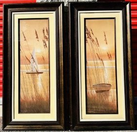 (Lot of 2) Diane L Romanello ( b. 1944) Giclee, Seascape