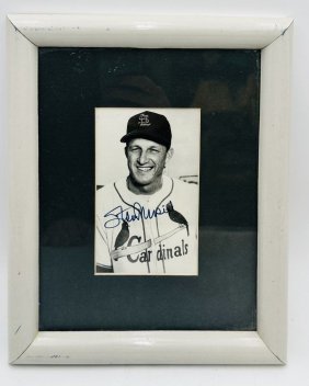 Stan Musial Baseball HOF AUTOGRAPHED PHOTO PLAQUE
