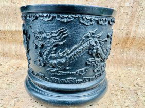 Antique Chinese Bronze Brush Pot