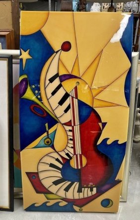 South Beach melody  by Mina 2006 Acrilyc 3 D Panel 48 x 24 inches