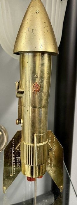 Astro MFG E Detroit USA Moon Rocket piggy bank  Machine c1957 Berzac creation