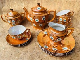 JAPANESE Porcelain Hand Painted Tea Set