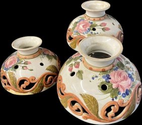 Set of 3 Large PORCELAIN Shades