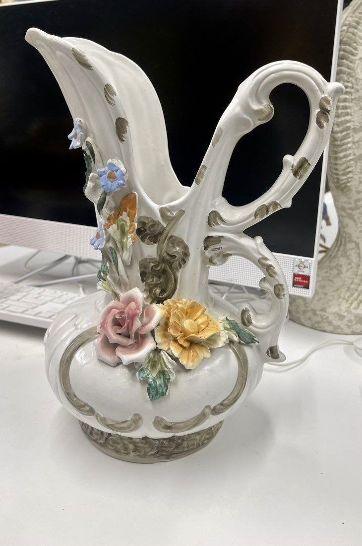 Capodimonte Italy Large Pitcher 12 inches tall: Capodimonte Italy Large Pitcher 12” tall , in Excellent condition.