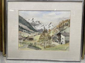 Ueli Tscharner watercolor on paper