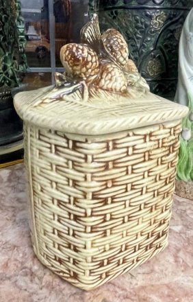 Large Vintage McCoy Pottery Brown Cookie Jar