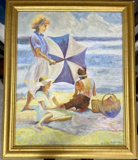 Miriam Flugman  -  Summer afternoon  Oil on canvas painting 1999