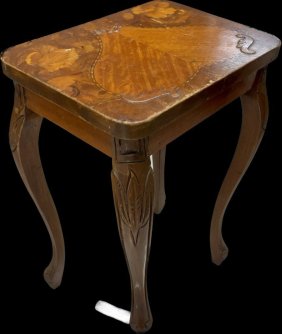 Antique side Table with beautiful heart design