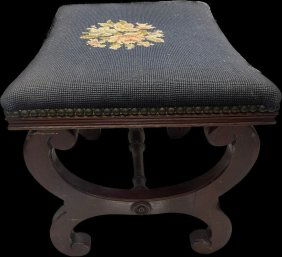 antique Furniture Stool VANDER LEY BROTHERS, INC, 30 HALL ST., S, W. GRAND RAPIDS, MICH