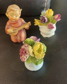 Lot of 3 Porcelain figurines W.Goebel Western Germany  Coalport Made in England , Adderley England